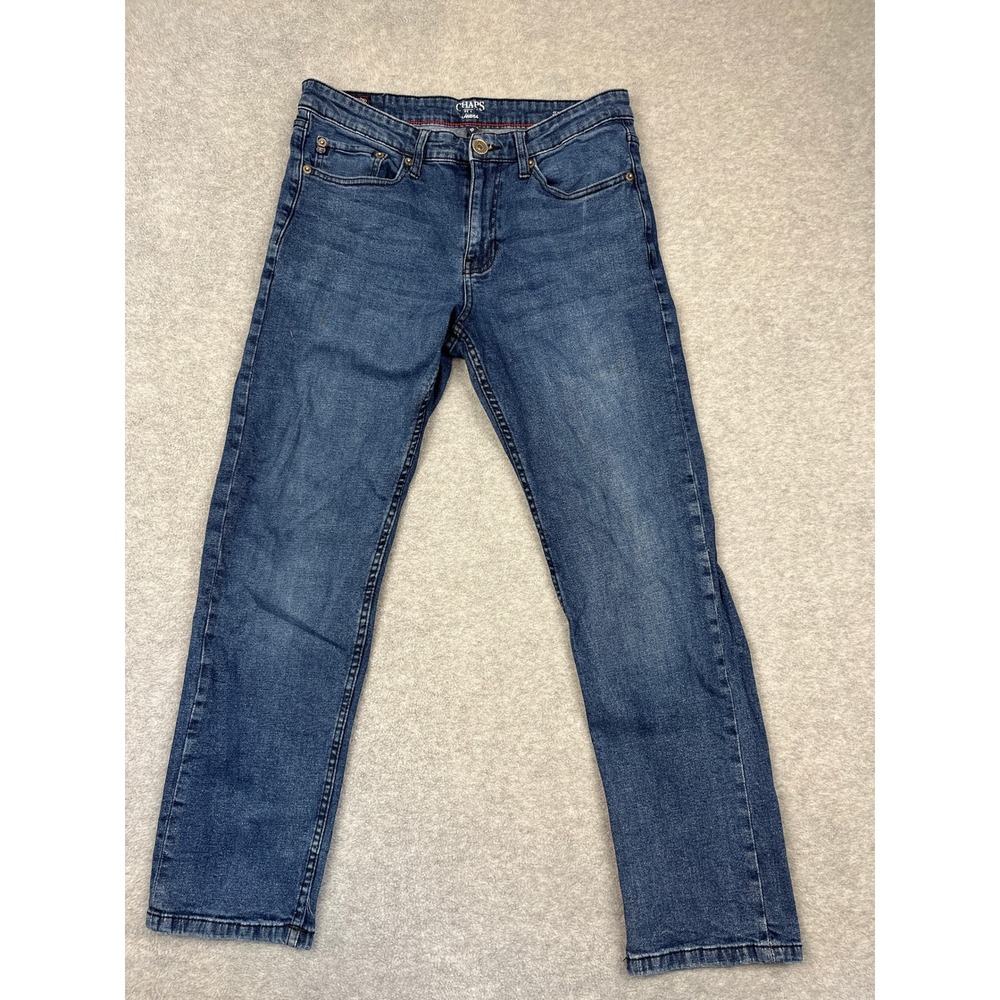 Chaps Jeans Mens 32x30 (Fits like 32x29) Blue Straight Fit ST. 1 Denim Casual